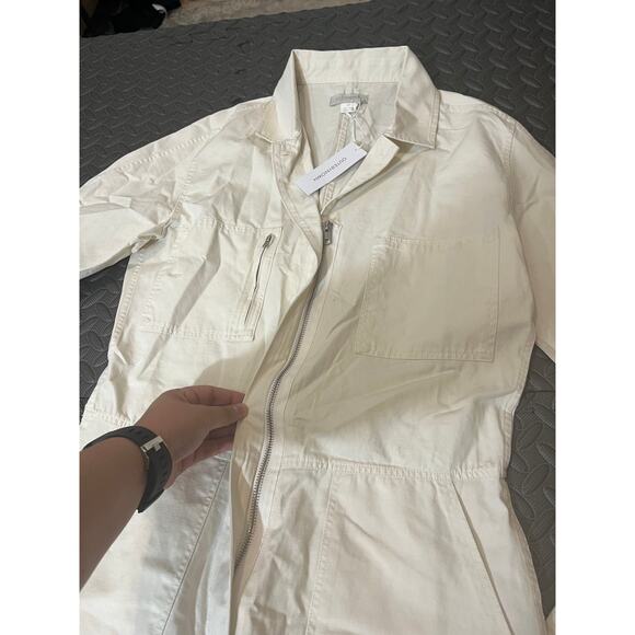 NEW Outerknown Station Jumpsuit Women Small Utility Coveralls Cargo Linen Cotton - Picture 7 of 11